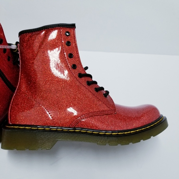 Dr. Marten Glitter Boots Holiday Red - Picture 8 of 8